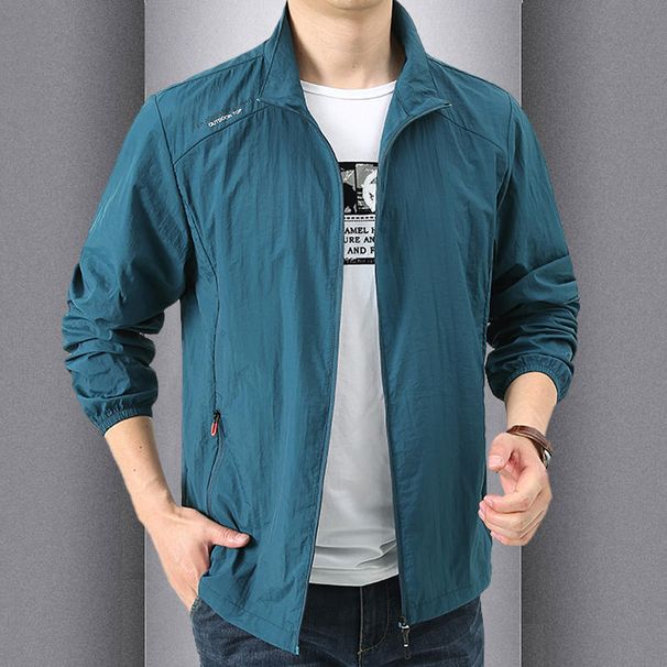 Men's Clothing Men's Summer Thin Ice Silk Breathable Casual Large Size Jacket Tops Outdoor Fishing Quick Drying Skin Clothing_viptrois.com