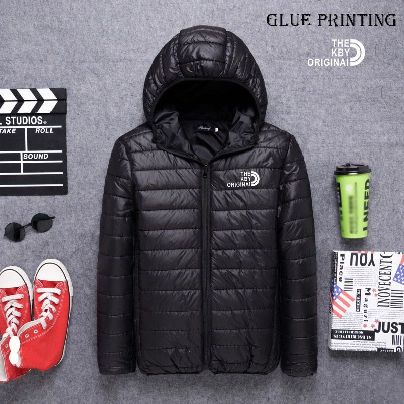 Men's Clothing Autumn And Winter Men's Short Light Cotton Coat Sports Letter Thickened Middle Aged And Young Winter Coat_viptrois.com