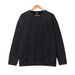 Pure Pure Cross-Border Wholesale Vintage Distressed Autumn Winter American Style 400g Loose Washed Drop Shoulder Pullover Terry_viptrois.com