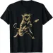 Rock Cat Playing Guitar - Funny Guitar Cat T-Shirt Mens Womens Tees Top_viptrois.com