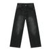 Men's Clothing Nirben Denim | American Jeans Men's Retro Washed Lightning Crack Trendy High Street Loose Straight Wide Leg_viptrois.com
