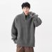 Autumn Half Zipper Sweater Trendy Brand Loose Knitted Sweater Hoodie Men's Coat_viptrois.com