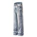 Men's Clothing Retro Trend Street Style Old Washed Design Straight Men's Denim Trousers_viptrois.com