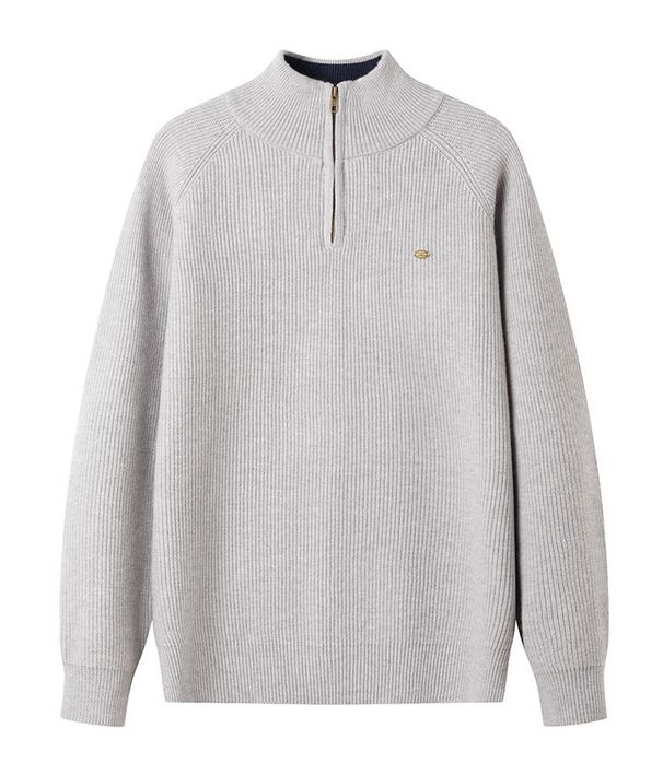 Men's Clothing Retro Heavy Knitted Sweater Winter Thick Lazy Style Half Zipper High Collar Coat Sweater_viptrois.com