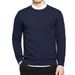 Loom 2023 Autumn Base Shirt Crew Neck Wool European And American Men's Solid Color Pullover Export Knitted Sweater_viptrois.com