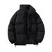 Men's Winter Thickened Puffer Jacket - Loose Fit Unisex Zip-Up Coat, Polyester-Filled Warm Parka For Teens & Young Adults (Multiple Colors)_viptrois.com
