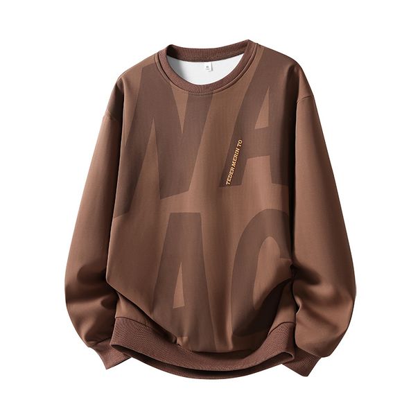 Men's Oversized Letter Print Hoodie, Fleece-Lined Pullover Sweatshirt, Streetwear Unisex Casual Top (Black, Dark Grey, Coffee, Mint Green, White)_viptrois.com