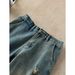 Men's Clothing Men's Retro Blue Shark Gill Ripped Jeans High Street Style Summer Wide Leg Straight Trousers_viptrois.com