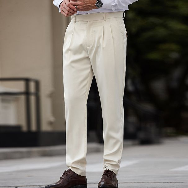 Men's Clothing Men's Casual Pants New Slim Straight Business Trousers Trendy Brand Trousers Spring And Summer New_viptrois.com