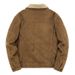 Men's Clothing Men's winter new corduroy plus velvet thick warm jacket stand collar casual men's youth coat tops 2116_viptrois.com