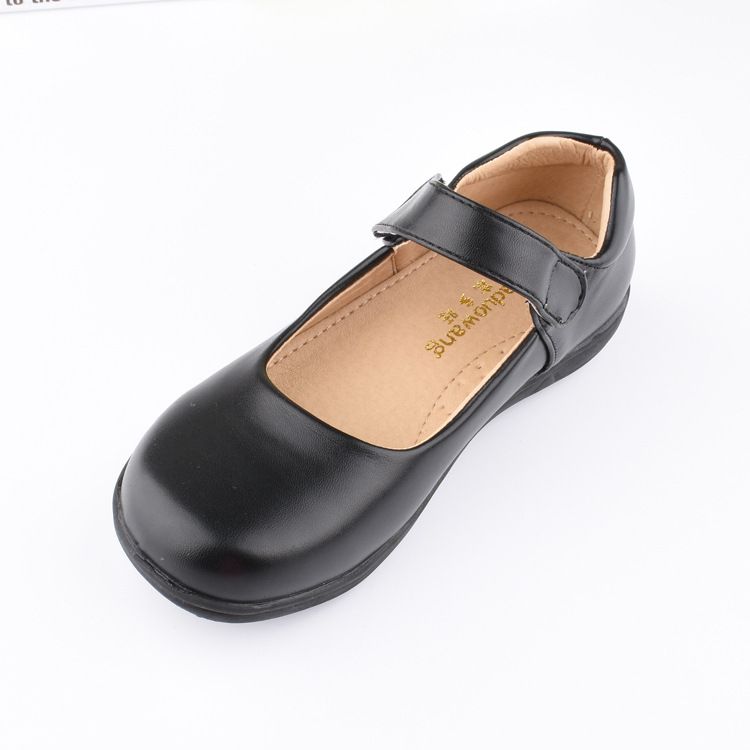 Children's Black Leather Shoes Girls Performance Shoes School Graduation Ceremony Group Photo Student Dress Shoes Soft Sole Princess Shoes_viptrois.com