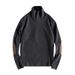 Loom Cross-Border Spring Autumn New Trendy High Neck Warm Youth Base Shirt With Spliced Sleeves European And American Men's_viptrois.com