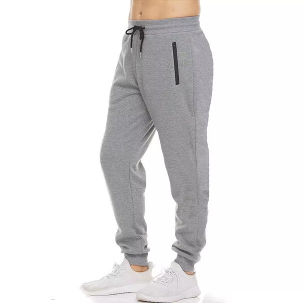 Men's Clothing Popular Sports Casual Pantsr Men's Clothing Zipper Fleece Thickened Fitness Running Solid Color Sweatpants_viptrois.com