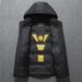 Men's Winter Jacket With Hood, Lightweight Warm Puffer Coat, Water-Resistant Outdoor Windbreaker For Casual & Sports_viptrois.com