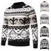 Loom Cross-Border Foreign Trade European And American Mohair Men's Warm Long Sleeve Jacquard Pullover Round Neck Casual_viptrois.com