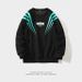 Trendy Spring And Autumn New Men's Hoodie Casual Versatile Youth Handsome Long Sleeve T-Shirt Round Neck Guard 85F_viptrois.com