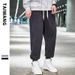 Men's Clothing Thai King Fashion Casual Pants Men 2024 Winter New Men's Sports Pants Loose Fashion Elastic Waist Sweatpants_viptrois.com