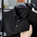 Men's Classic Fit Polo Shirt, Breathable Summer Short Sleeve T-Shirt, Casual Comfort Stretch Knit Top For Daily Wear_viptrois.com