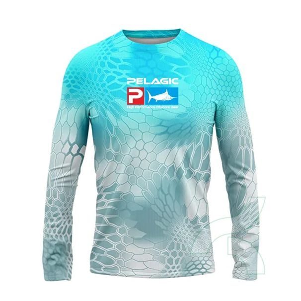 Men's Clothing Fishing Clothes Shirt UV Long Sleeve Fishing Gear Summer Outdoor Quick Drying Lightweight Breathable Fishing Clothes_viptrois.com