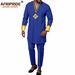 Men's clothing African ethnic solid color cotton men's casual jacket + pants_viptrois.com