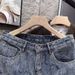Retro Loose Fitting Cargo Denim Shorts For Men Summer Trendy Style Thin Straight Leg Five Point Pants Cool And Edgy_viptrois.com