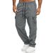 Men's Tactical Cargo Pants – High-Street Hip-Hop Drawstring Joggers (Navy, Black, Grey, Olive, Khaki)_viptrois.com