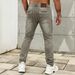 Men's Slim Straight Leg Retro Jeans With Leather Patch, Dark Coffee, Stretch Denim Comfort Fit Versatile Wardrobe Essential_viptrois.com