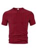 Men's Clothing European And American Spring And Autumn Men's Jacquard Small Square Round Neck Jacket Casual Loose Business T Shirt Short Sleeve_viptrois.com