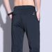 Men's Casual Summer Ice Silk Breathable Thin New Loose Comfortable Sports Straight Long Pants_viptrois.com