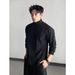 Long Sleeve T-Shirt For Men, Autumn And Winter Warm Inner Layer, Solid Color Half High Collar, Derong 2025 New Style_viptrois.com
