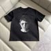 pure Cotton American Short T-shirt Men's Loose Summer Half Solid Color Base Shirt Five Quarter Sleeved_viptrois.com