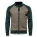 Pure 2024 Autumn Winter Men Casual Knitted Sweater Insert Jacket Spliced Men's Korean Version Slim Fit Youth Color Block_viptrois.com
