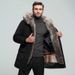 "Classic Mid-Length Winter Coat For Men – Raccoon Fur Collar & Plush Lining, Timeless Dad & Husband Style"_viptrois.com