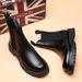Boots Men's Niche Heightened Thick-soled Martin Boots Black Side Zipper High-top Casual Short Boots_viptrois.com