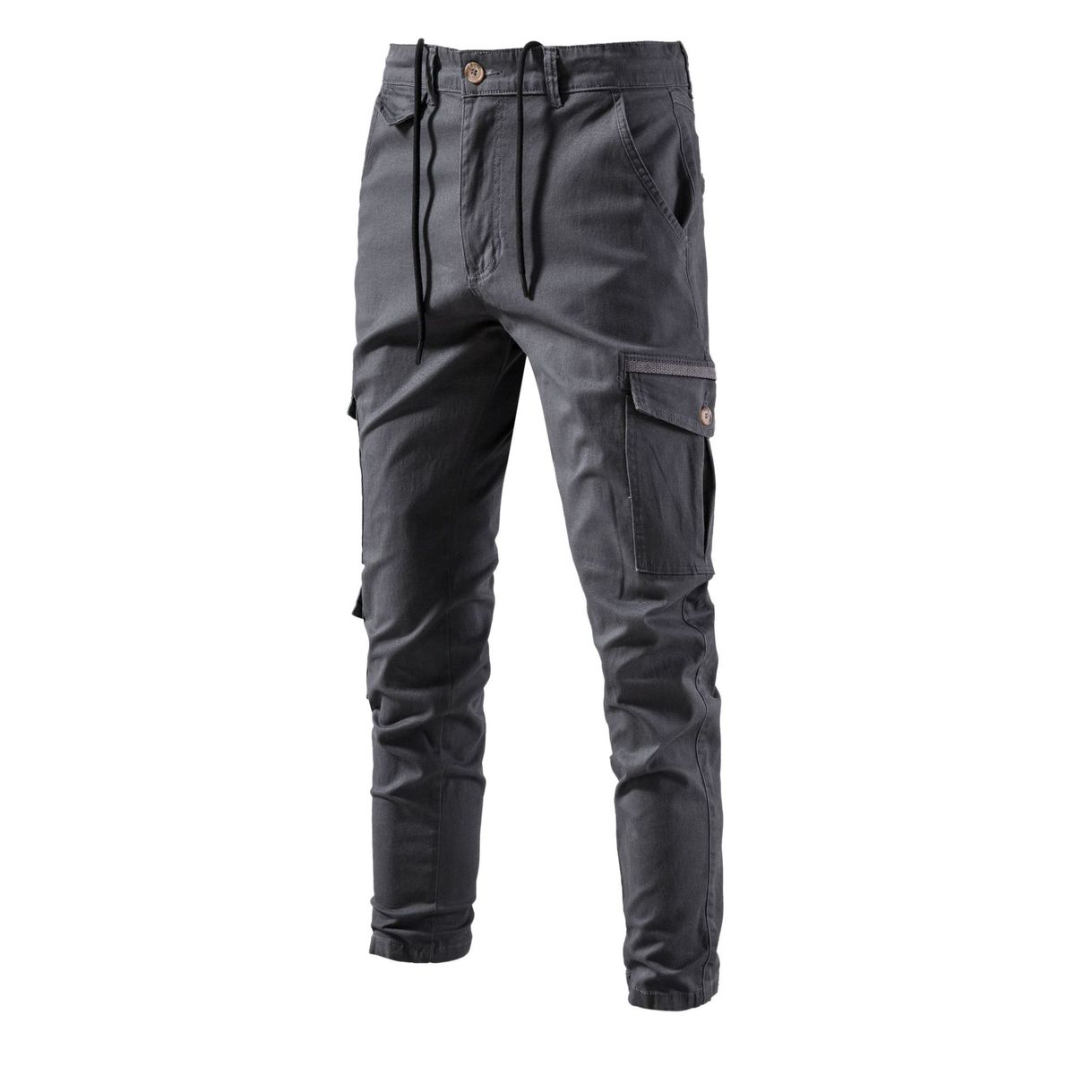 Man's clothing Men's casual overalls Breathable men's youth solid color matching pants_viptrois.com