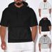 2026 New Men's Clothing Casual Sports Men's Hooded Short-sleeved Shirt Cool And Refreshing Skin-friendly Men's T-shirt_viptrois.com