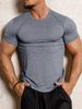Sports Compression T-Shirt For Men Quick Drying Fitness Short Sleeve Running Training Suit New_viptrois.com