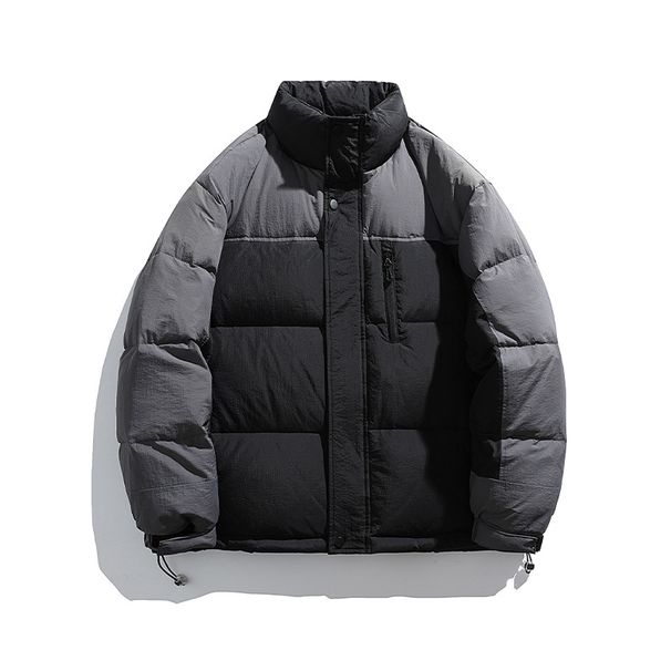 Retro Color-Block Puffer Jacket With 650+ Fill Power Duck Down, Windproof & Anti-Static Quilted Coat For Men & Women (S-2XL)_viptrois.com
