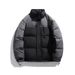 Retro Color-Block Puffer Jacket With 650+ Fill Power Duck Down, Windproof & Anti-Static Quilted Coat For Men & Women (S-2XL)_viptrois.com