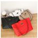 Women's Crossbody Bags Simple Diamond-patterned Embroidered Thread Underarm Lock Single-shoulder Bag, Large-capacity Chain Hand-held Crossbody Bag_viptrois.com