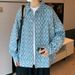 1 Men's Casual Versatile Spring Autumn Trendy Brand High-end Feel Jacket Ins Sports Trend Full Print Shirt Clothing Coat_viptrois.com