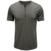 boy 2022 Cross-Border Summer New Foreign Trade Clothing European And American Henley Shirt Short Sleeve Men's T-Shirt Solid_viptrois.com
