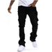 Men's Clothing 2025 Cross Border European And American Men's Ripped Flared Tassel Stretch Jeans New Style_viptrois.com