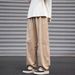 Japanese Functional Splicing Slacks Men's Spring And Autumn Loose Straight Base Cityboy Wide-leg Cargo Trousers Men_viptrois.com