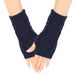 Unisex Diamond wool gloves knitted acrylic half finger men's and women's cycling warm open-finger sleeve sleeve_viptrois.com