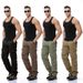 Men's Clothing Thick Overalls New Loose Trousers Washed Casual Large Size Overalls Multi Pocket Casual Multi Color_viptrois.com