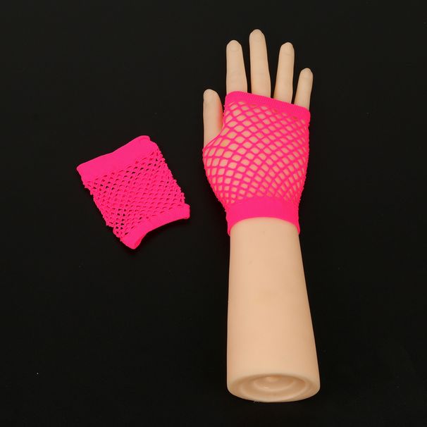 Unisex Vintage short fishnet gloves Bride wedding party half finger fingerless mesh gloves Mesh gloves_viptrois.com