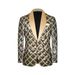 Men's Clothing New men's clothing three dimensional square sequin casual dance suit jacket boutique fashion suit jacket_viptrois.com