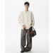 Pure Pullover Cable Knit Sweater Collar Veratile Knitted Looe Fit Autumn Winter Draped Japanee Style Men' Clothing_viptrois.com