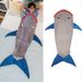 Shark Mermaid Cartoon Sleeping Bag Kick-proof Children's Sleeping Bag Flannel Air-conditioning Bean Adult Sleeping Bag Spot_viptrois.com